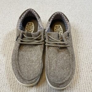 Hey Dude Men's 10 Paul Knit Casual Shoe Slip On Brown